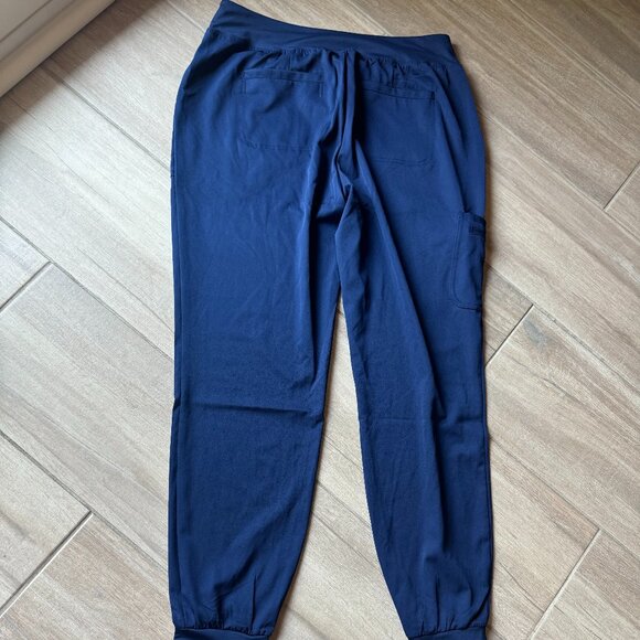 Navy Tapered Leg Scrub Pants – Beyond Scrubs – Women’s Tall Large - Picture 8 of 9